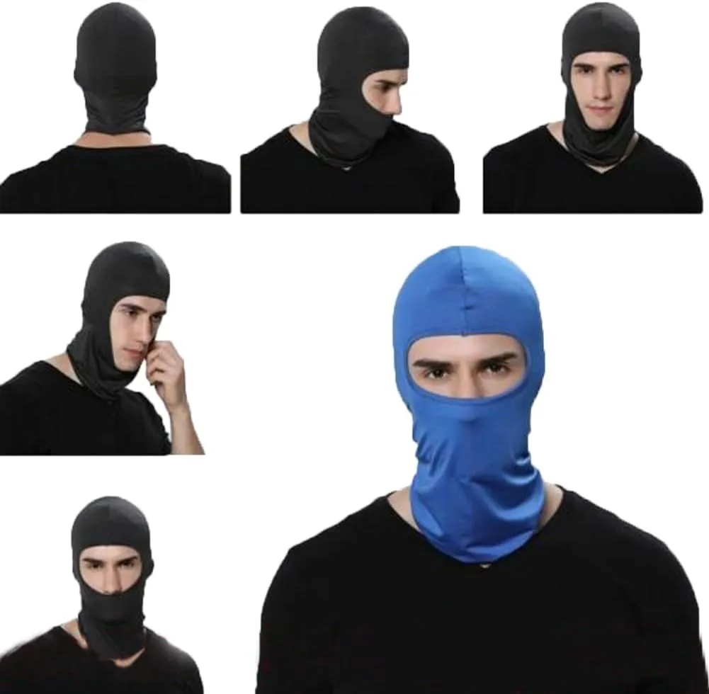 2x Ultra Thin Lycra Full Face Cover Ski Neck Gaiter Motorcycle Cycling Hunting Cap Balaclava Sun UV Protection Outdoor Sports