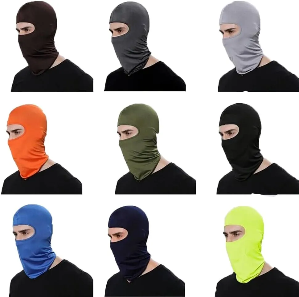 2x Ultra Thin Lycra Full Face Cover Ski Neck Gaiter Motorcycle Cycling Hunting Cap Balaclava Sun UV Protection Outdoor Sports