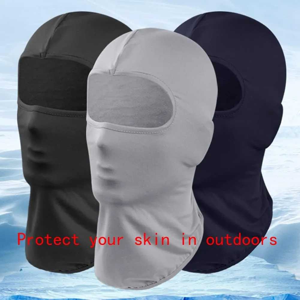 2x Ultra Thin Lycra Full Face Cover Ski Neck Gaiter Motorcycle Cycling Hunting Cap Balaclava Sun UV Protection Outdoor Sports