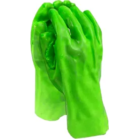 350m 14'' Hi-vis heavy-duty Titan reinforced lime PVC cotton gloves Abrasion-Lv4