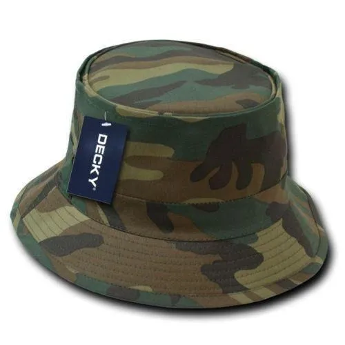 6 Lot Decky Fisherman'S Bucket Hat Hats Caps Constructed Cotton Wholesale