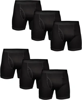 Andrew Scott Big & Tall Men's Cotton Boxer Briefs | Multi Packs Colors Underwear Sizes S to 8XL