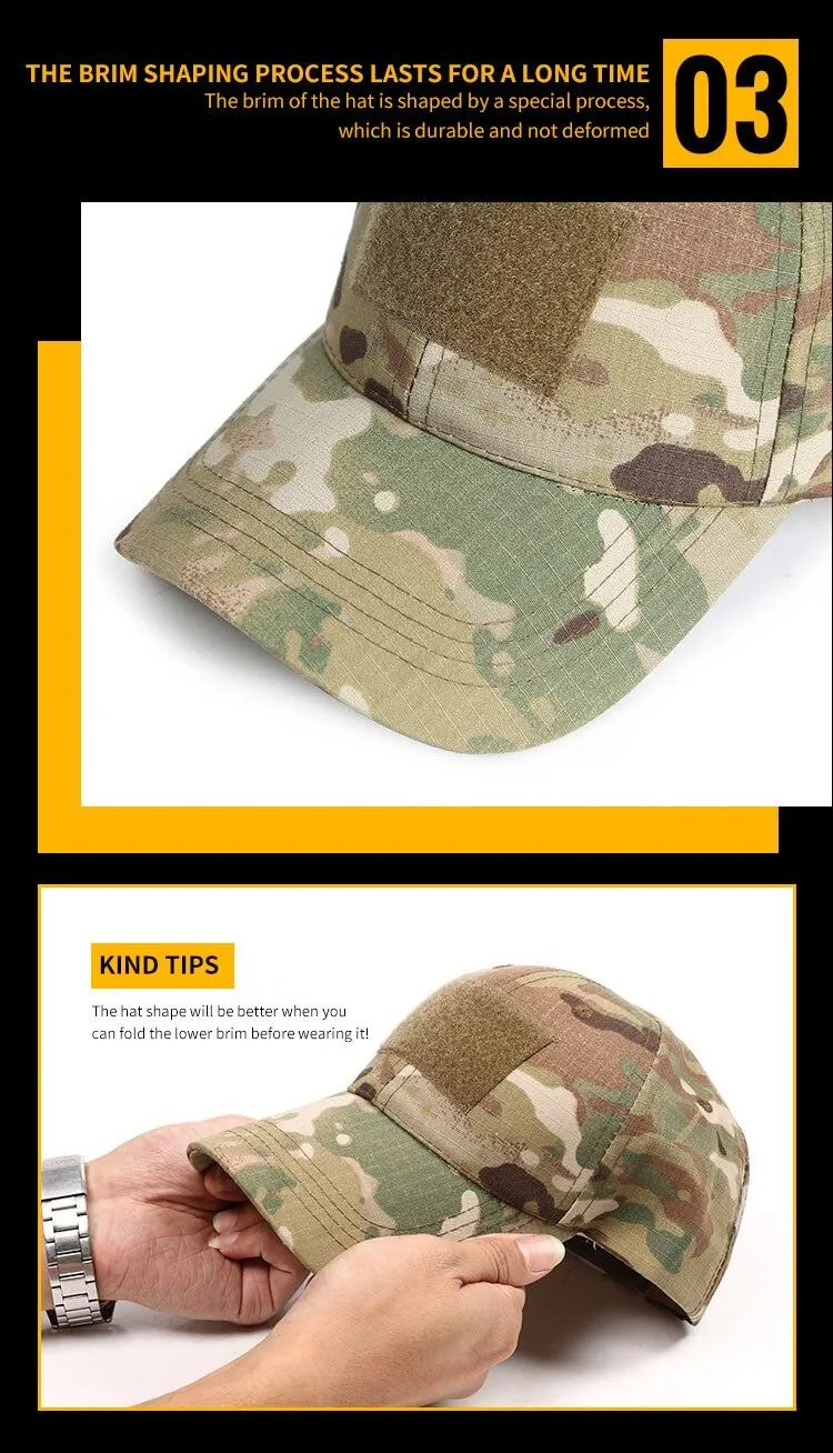 BASEBALL CAP W/ VELCRO PANELS - MULTICAM