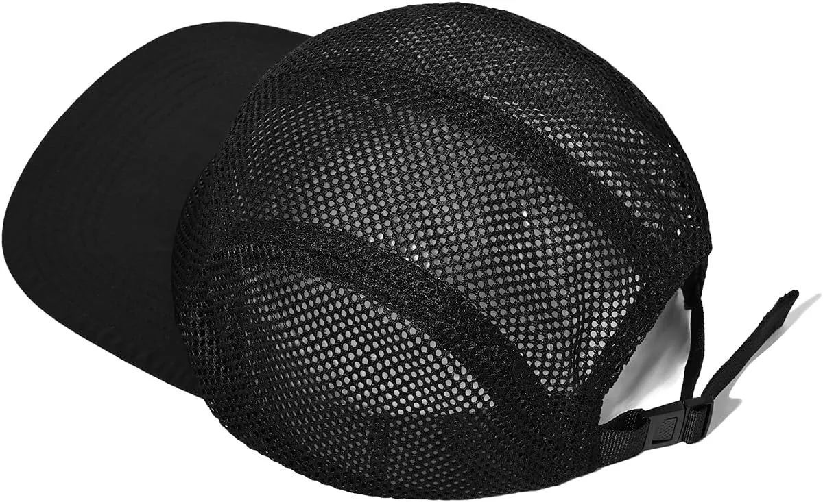 Clakllie 5 Panels Baseball Cap Quick Dry Trucker Hat Cooling Running Hat Flat Bill Cap for Outdoor Breathable Sports Cap