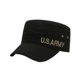 Cotton Cadet Cap Military Army Hat Army Style Flat Top Cap Adjustable Cotton Sports Hat YZ40198