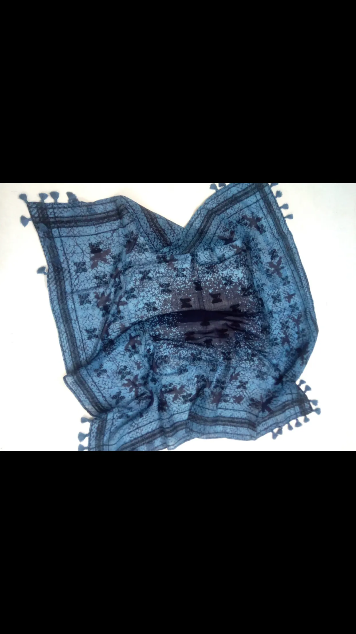 Cotton jacquard embroidery batik square scarf