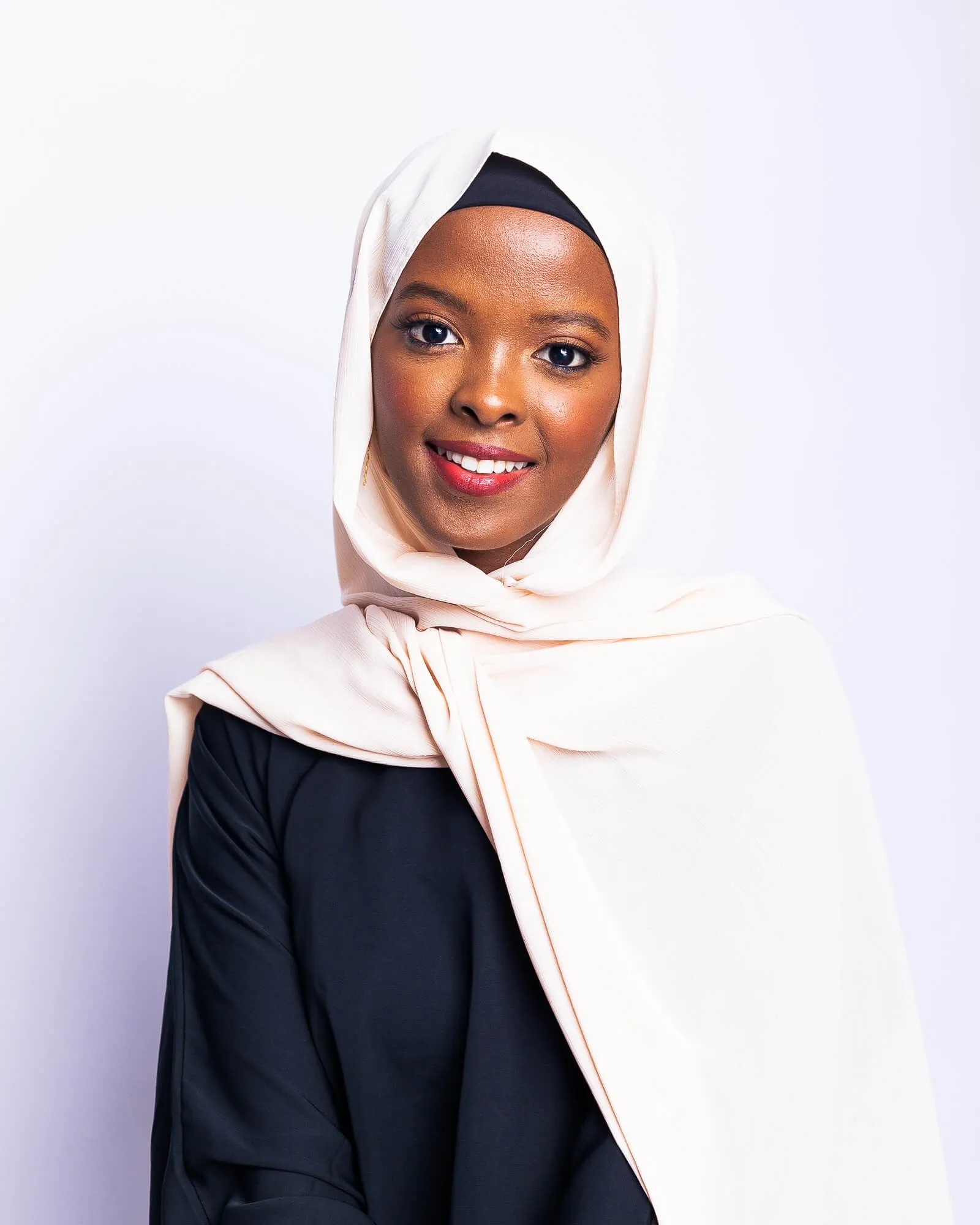Cream Ribbed Chiffon Hijab
