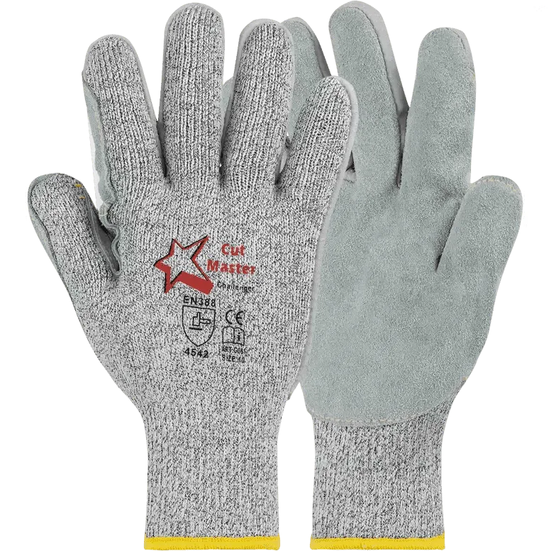 CUTMASTER Challenger leather palm cut-resistant gloves Cut-Lv5