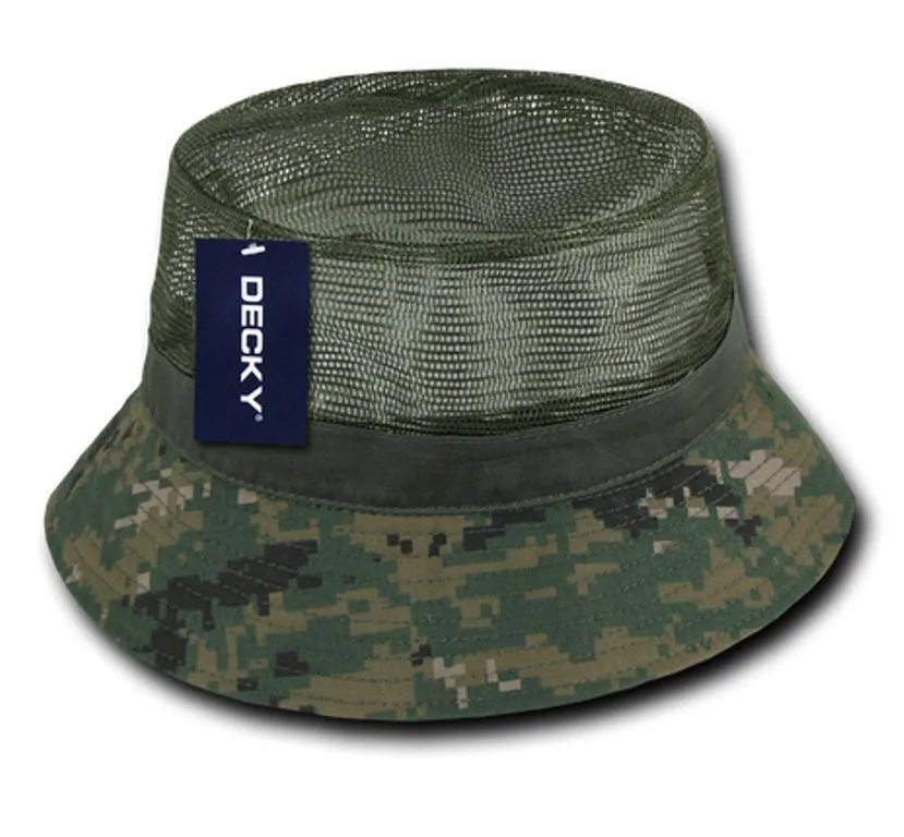 Decky Fisherman'S Bucket Mesh Top Hats Caps Unisex