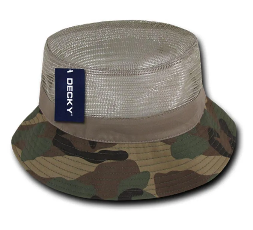 Decky Fisherman'S Bucket Mesh Top Hats Caps Unisex
