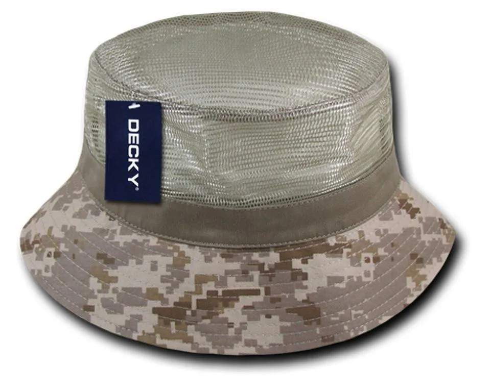Decky Fisherman'S Bucket Mesh Top Hats Caps Unisex
