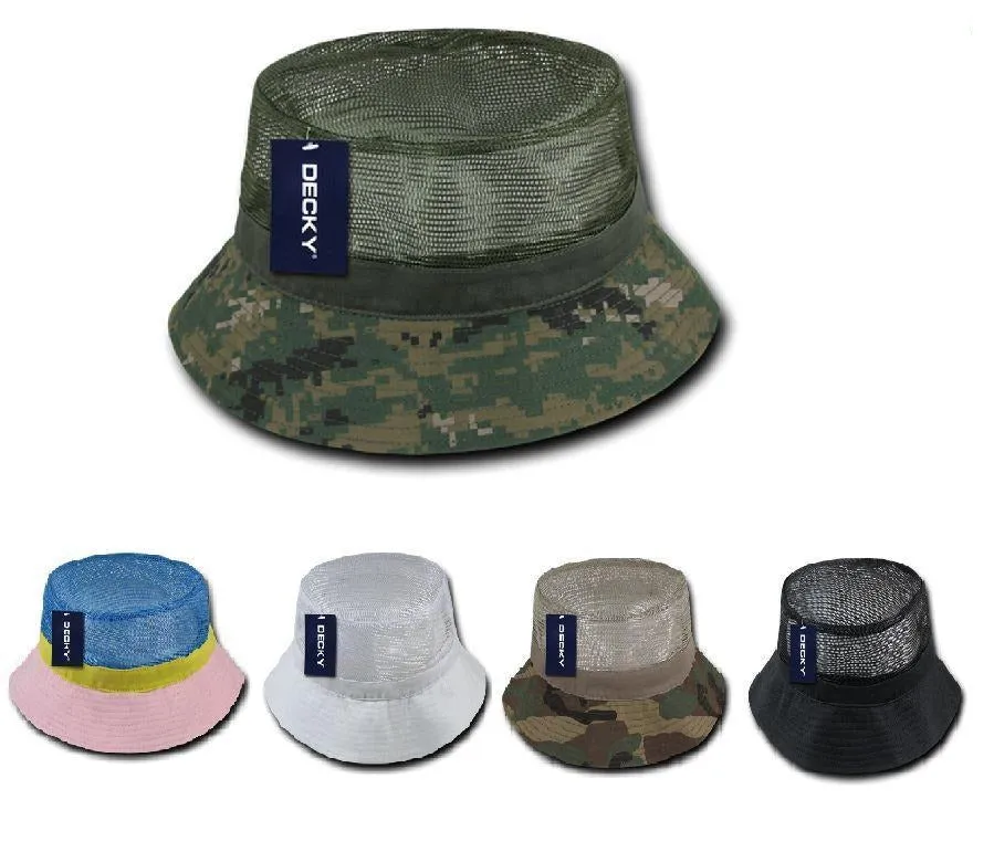 Decky Fisherman'S Bucket Mesh Top Hats Caps Unisex