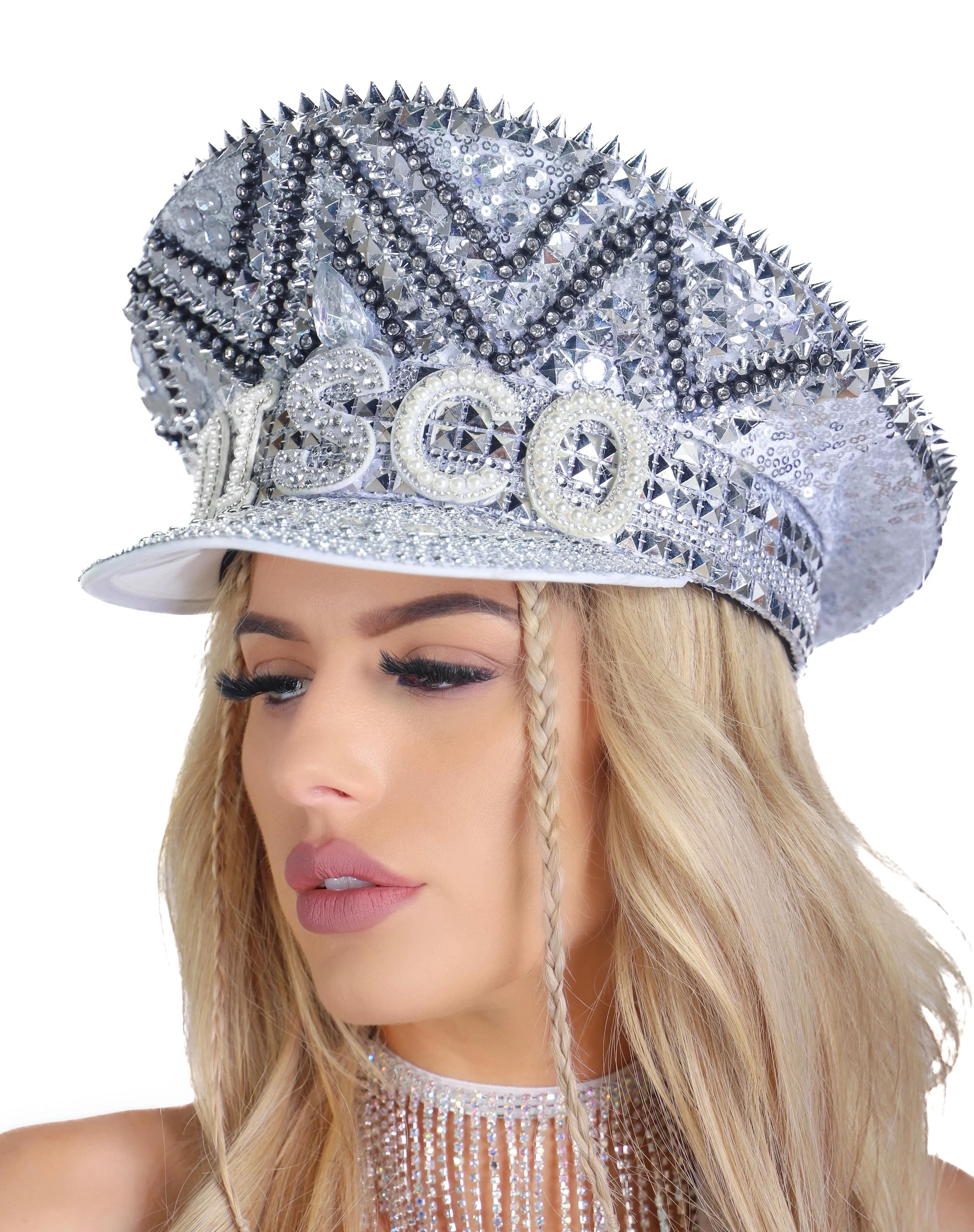 Disco Rhinestone Festival Hat
