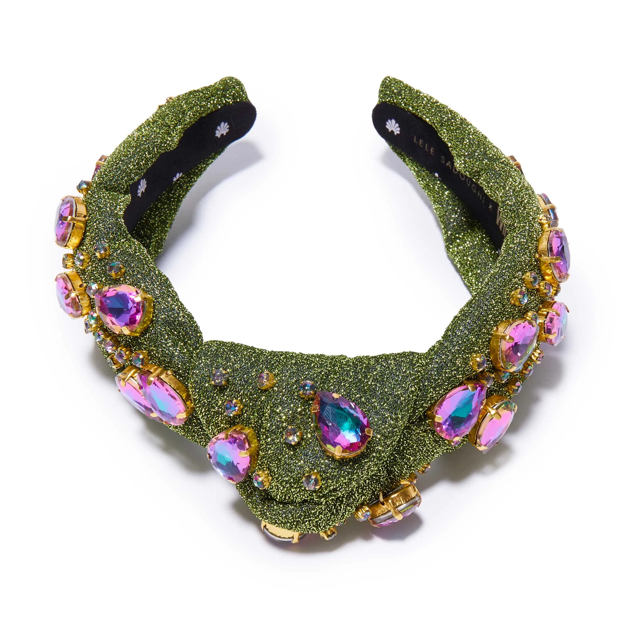 EARTH LELE SADOUGHI X WICKED ELPHABA KNOTTED CRYSTAL SHIMMER HEADBAND