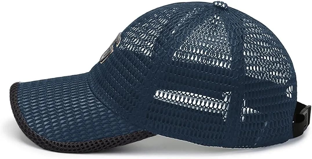 FASHIXD Baseball Cap for Men Summer Mesh Trucker Hats Breathable Running Hat Outdoor Sports Quick Dry Hat
