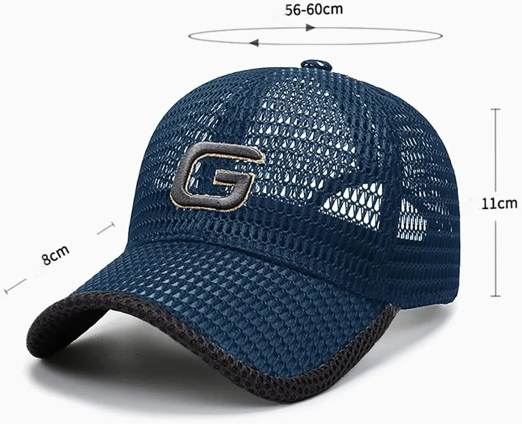 FASHIXD Baseball Cap for Men Summer Mesh Trucker Hats Breathable Running Hat Outdoor Sports Quick Dry Hat