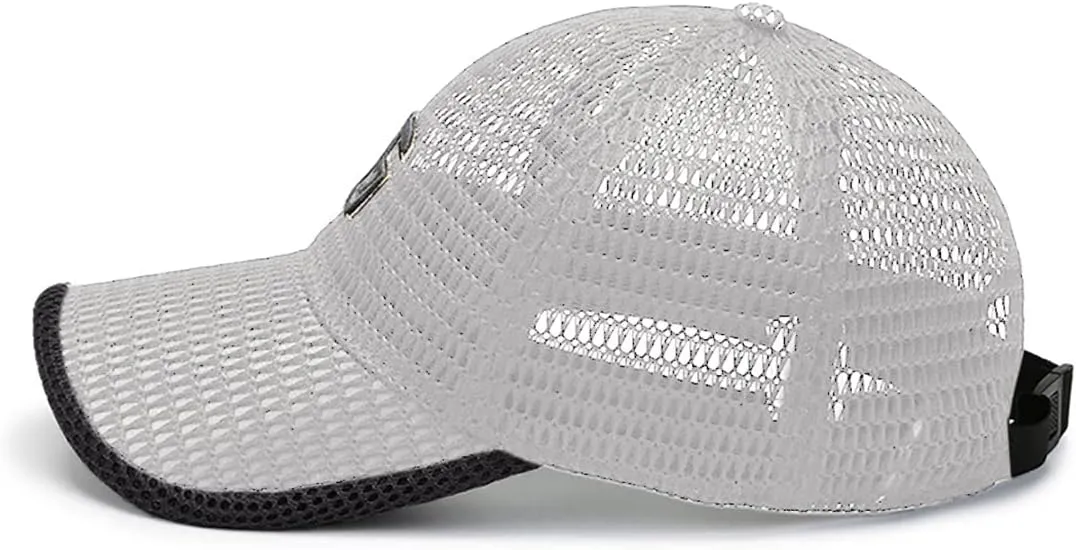 FASHIXD Baseball Cap for Men Summer Mesh Trucker Hats Breathable Running Hat Outdoor Sports Quick Dry Hat