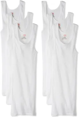 Hanes Men's, Moisture-Wicking Ribbed, Lightweight Cotton Tank Undershirts, Multi-Pack