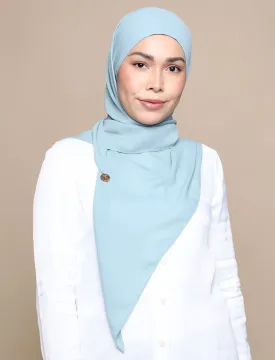 Korean Chiffon Tri Lux Square - Eggshell Blue