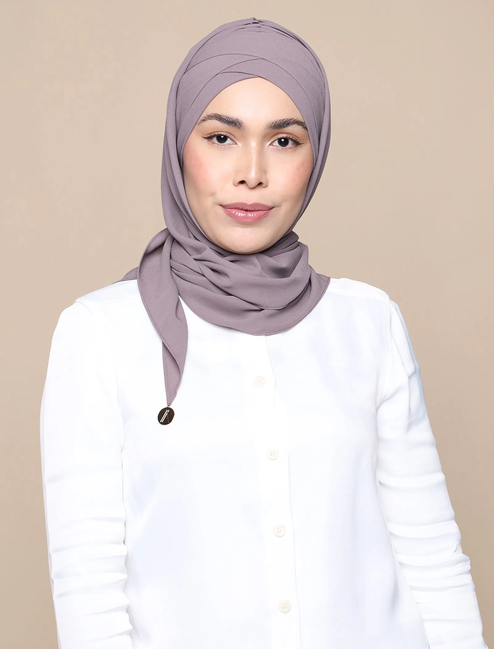 Korean Chiffon Tri Lux Turban - Phantom Grey