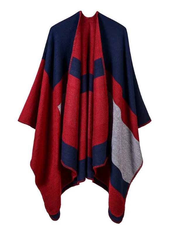 Lady Jacquard Silver Silk Shawl Scarf Cloak