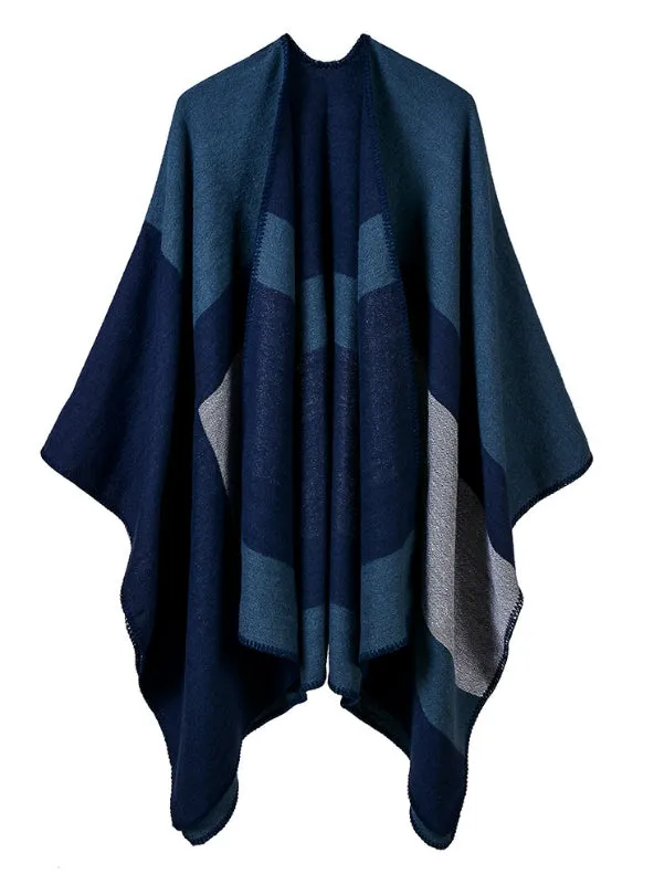 Lady Jacquard Silver Silk Shawl Scarf Cloak