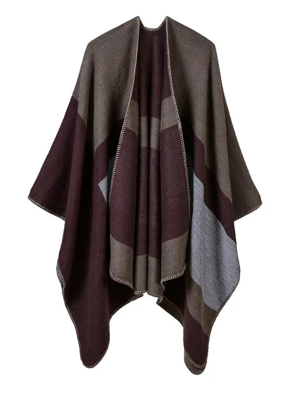 Lady Jacquard Silver Silk Shawl Scarf Cloak