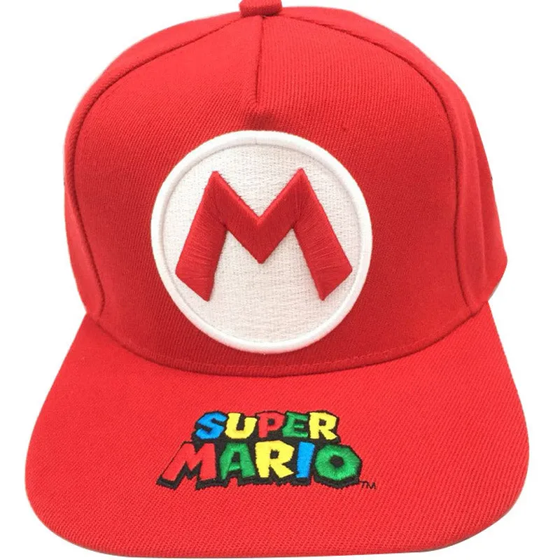 Mario Hat Super Mario Hat Embroidered Hip Hop Baseball Cap Peaked Cap