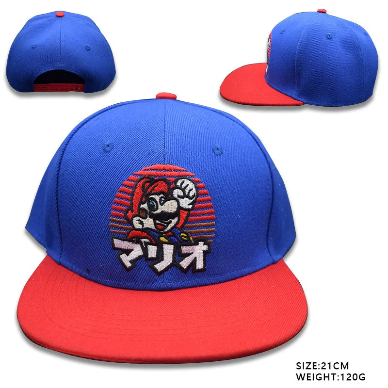 Mario Hat Super Mario Hat Embroidered Hip Hop Baseball Cap Peaked Cap