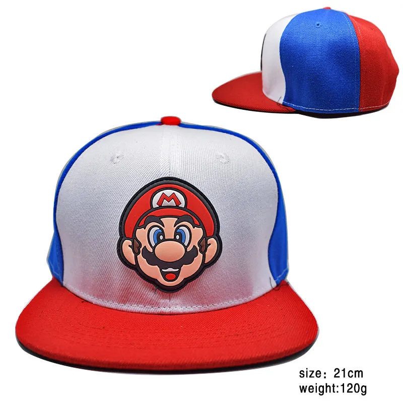 Mario Hat Super Mario Hat Embroidered Hip Hop Baseball Cap Peaked Cap