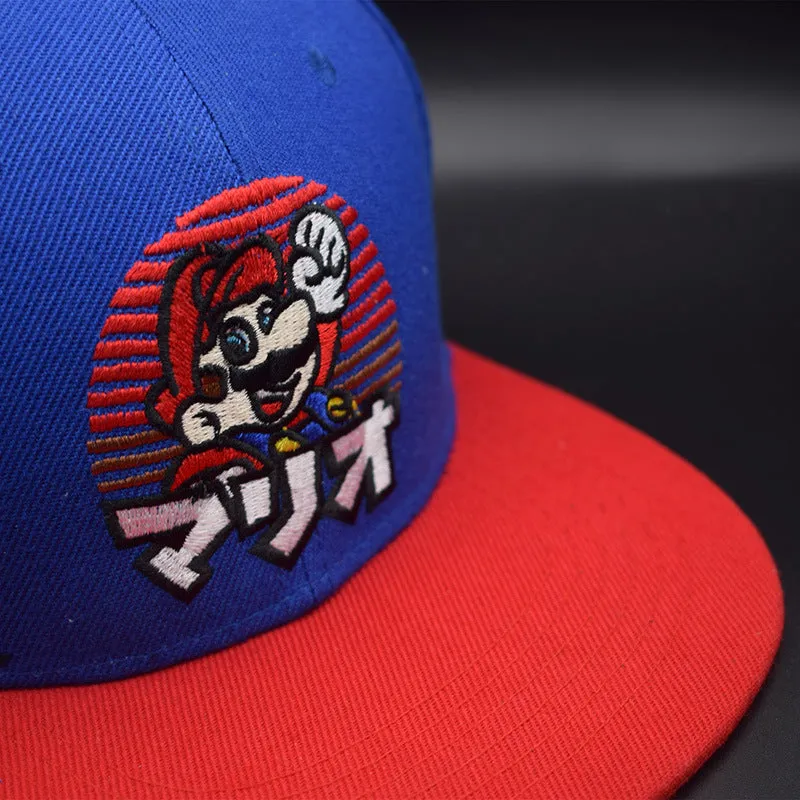 Mario Hat Super Mario Hat Embroidered Hip Hop Baseball Cap Peaked Cap