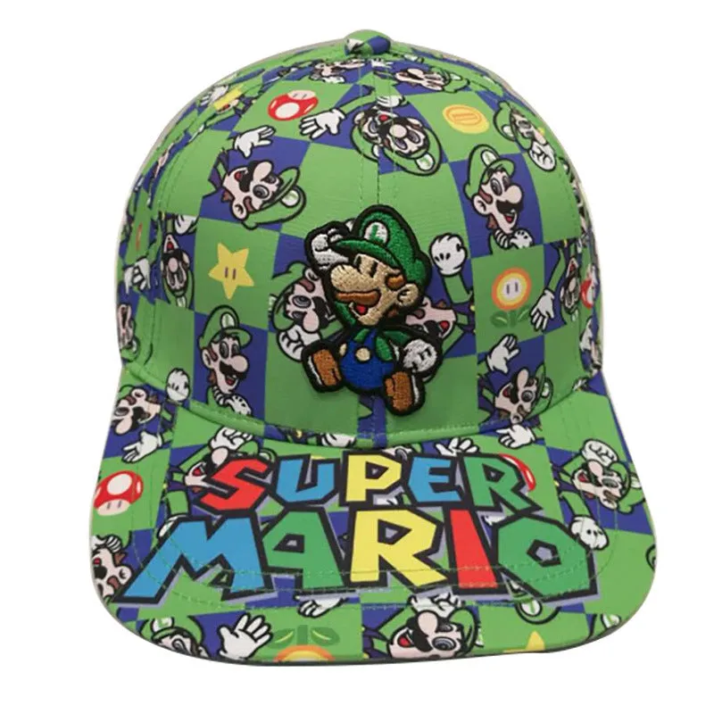 Mario Hat Super Mario Hat Embroidered Hip Hop Baseball Cap Peaked Cap