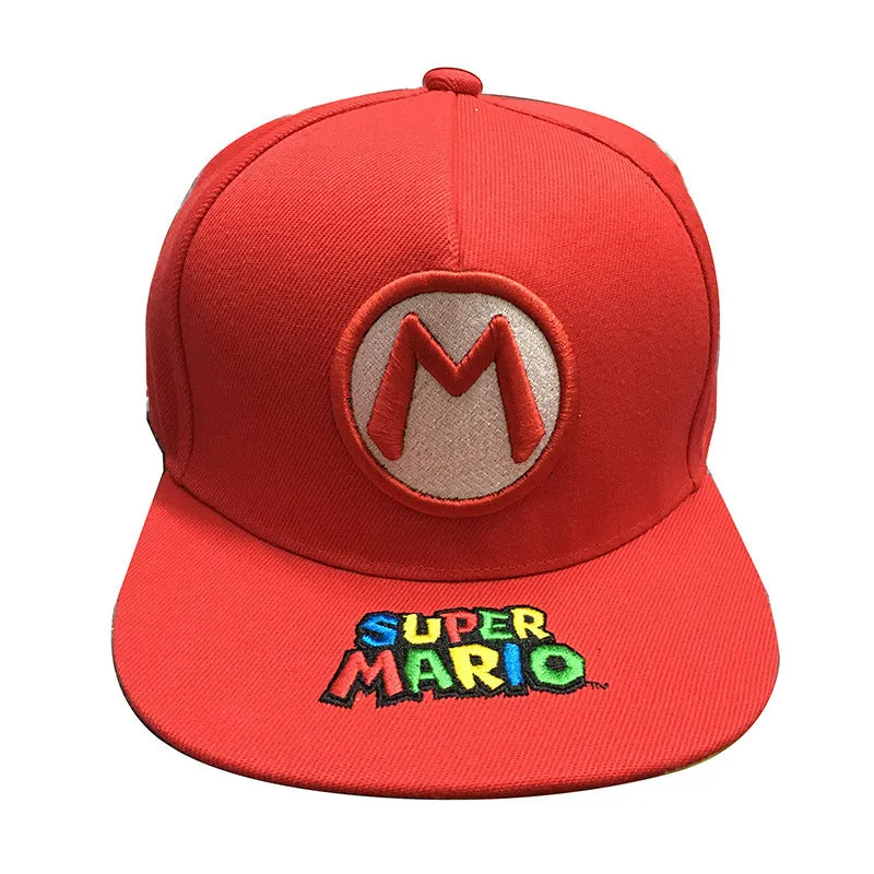 Mario Hat Super Mario Hat Embroidered Hip Hop Baseball Cap Peaked Cap