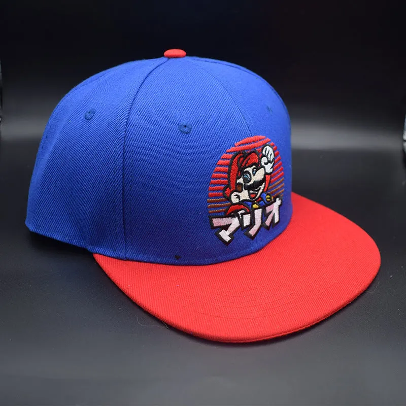 Mario Hat Super Mario Hat Embroidered Hip Hop Baseball Cap Peaked Cap