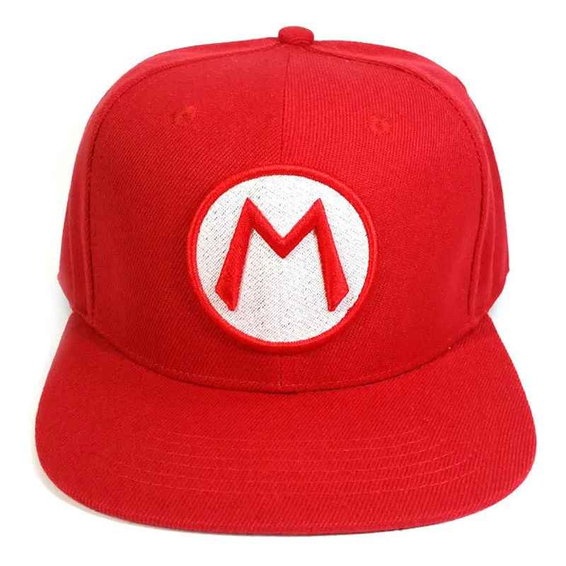 Mario Hat Super Mario Hat Embroidered Hip Hop Baseball Cap Peaked Cap