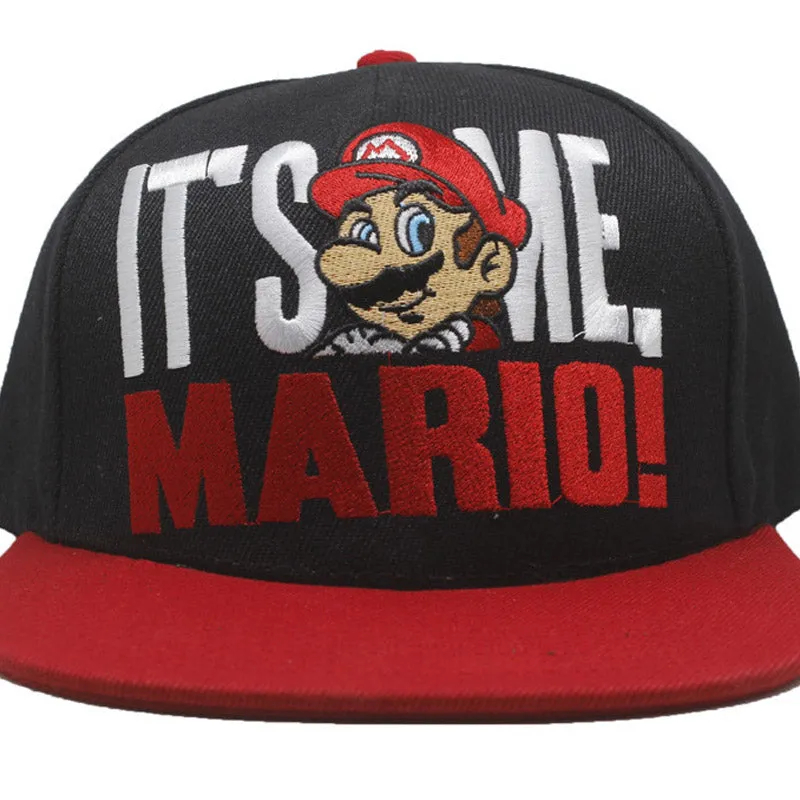 Mario Hat Super Mario Hat Embroidered Hip Hop Baseball Cap Peaked Cap