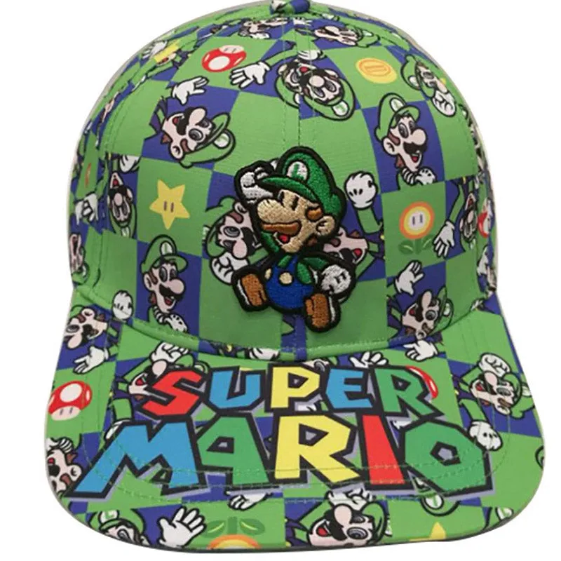 Mario Hat Super Mario Hat Embroidered Hip Hop Baseball Cap Peaked Cap