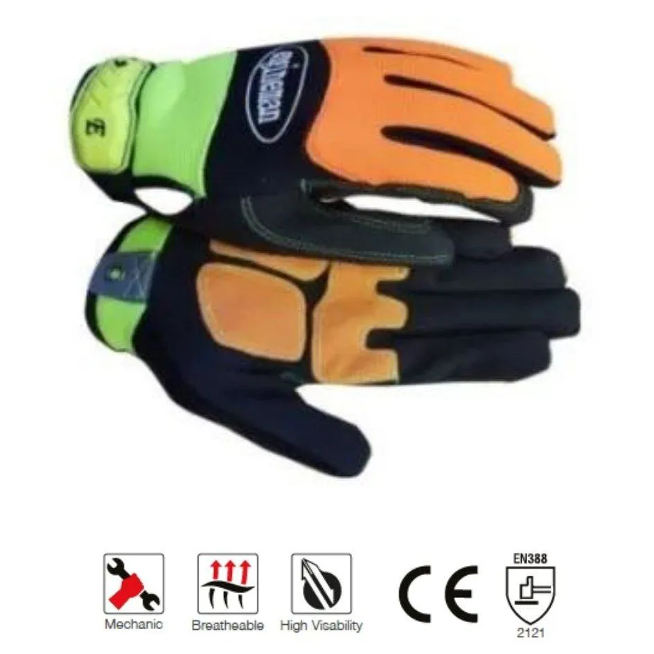 Maxmac Engineman anti-slip synthetic leather gloves Cut-Lv1