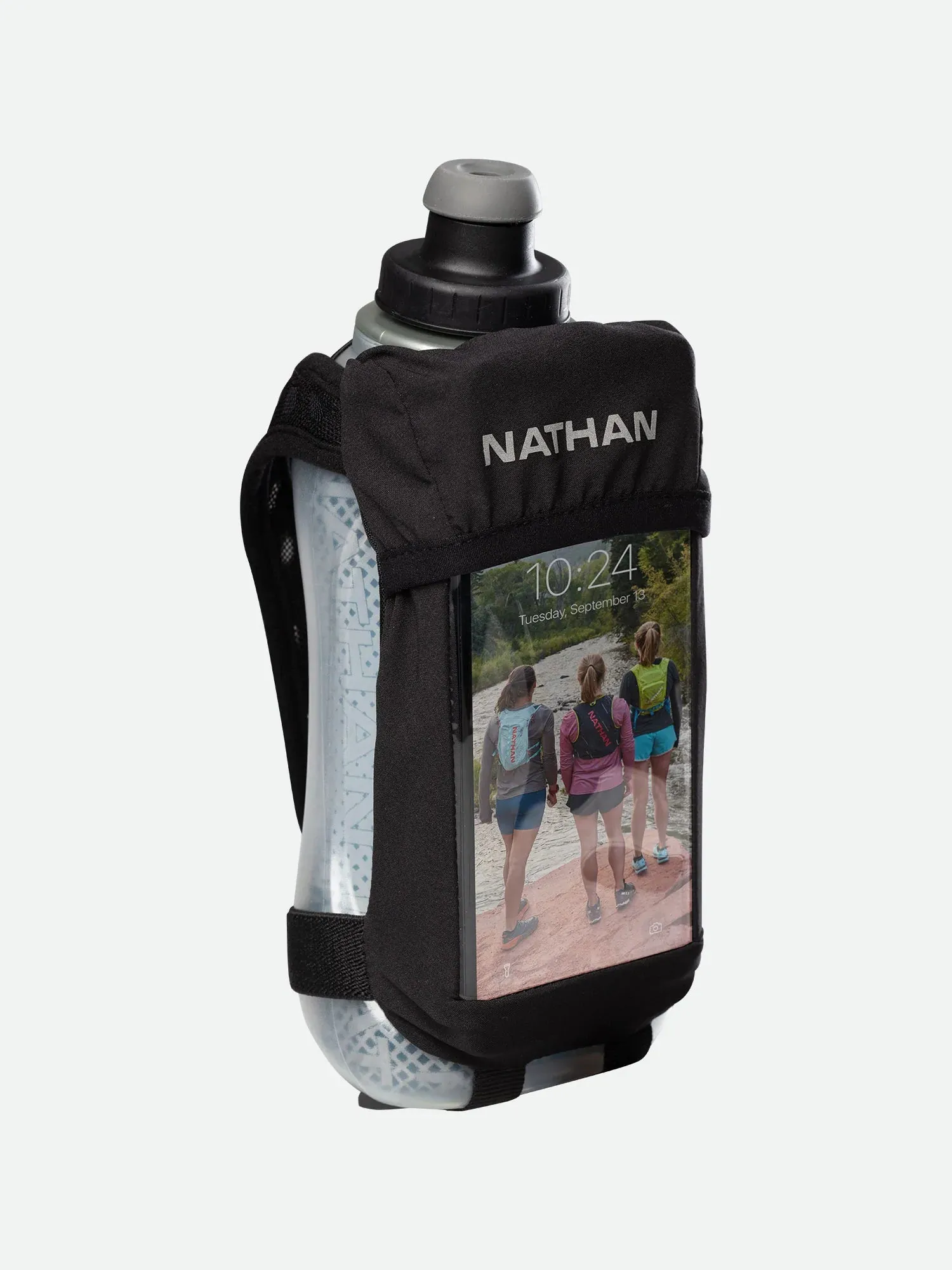 Nathan | QuickSqueeze View Insulated Handheld | 18 oz | Black/Marine Blue