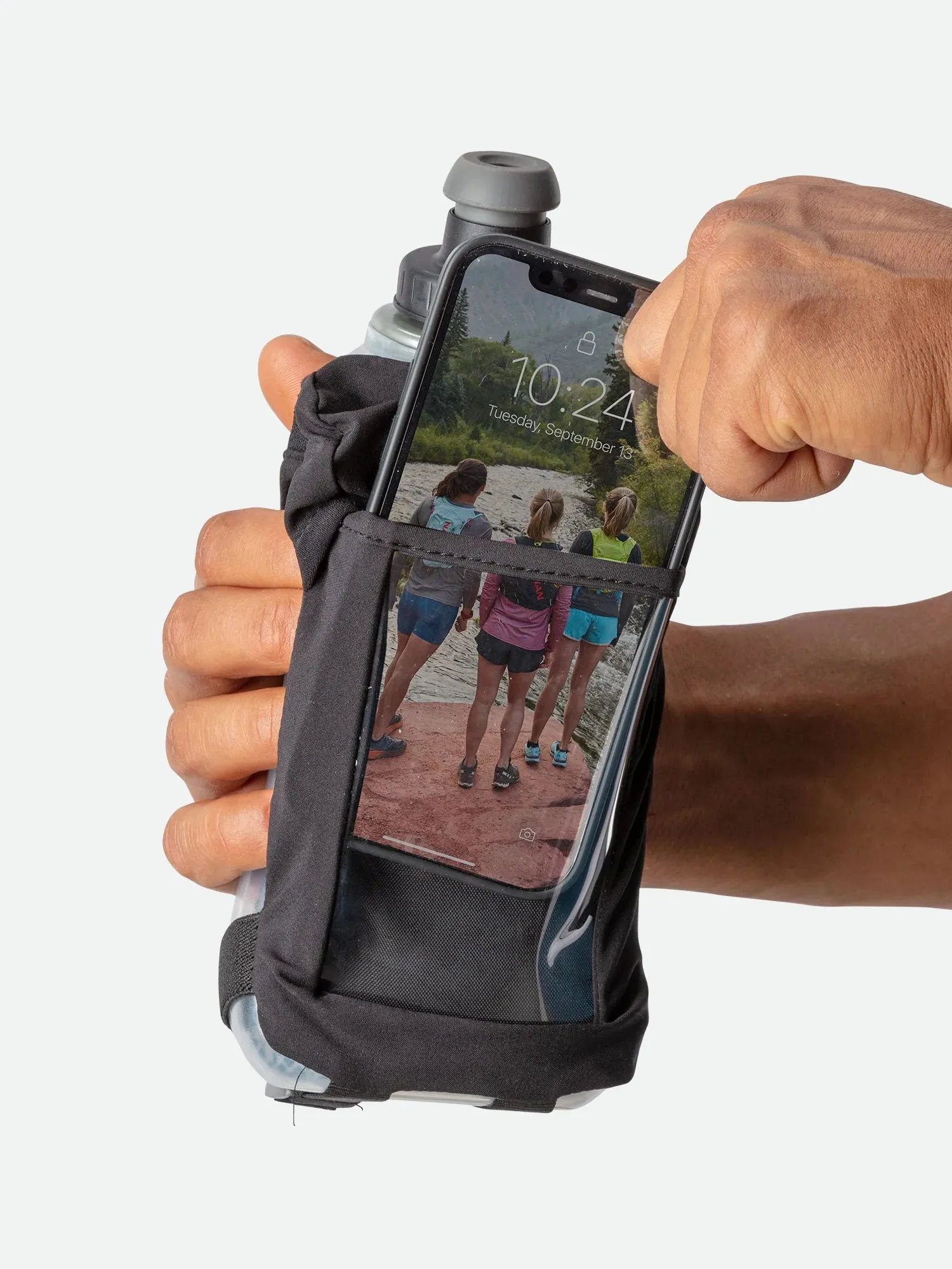 Nathan | QuickSqueeze View Insulated Handheld | 18 oz | Black/Marine Blue