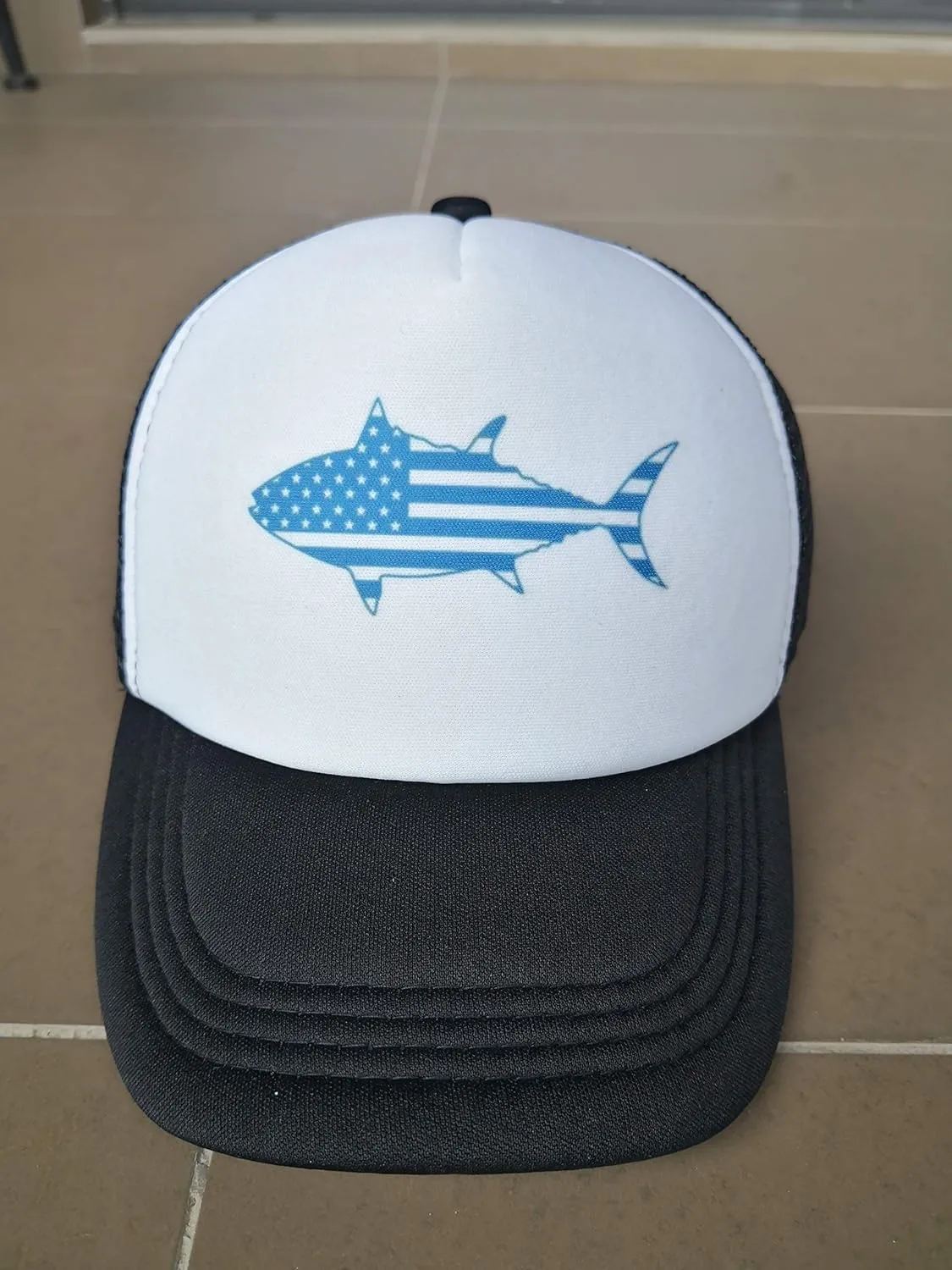 OASCUVER Kid Printing Sharks Flag Hat Toddler Mesh Trucker Boys Girls Adjustable Snapback Baseball Cap