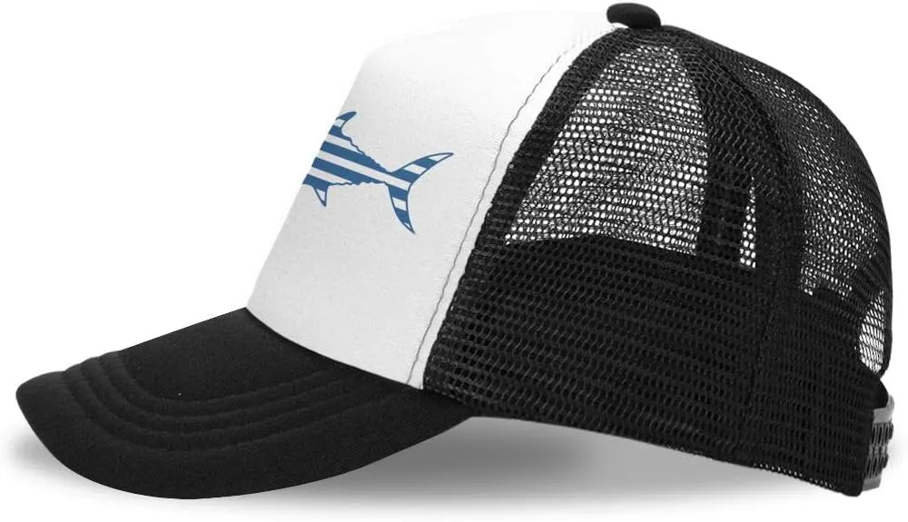 OASCUVER Kid Printing Sharks Flag Hat Toddler Mesh Trucker Boys Girls Adjustable Snapback Baseball Cap