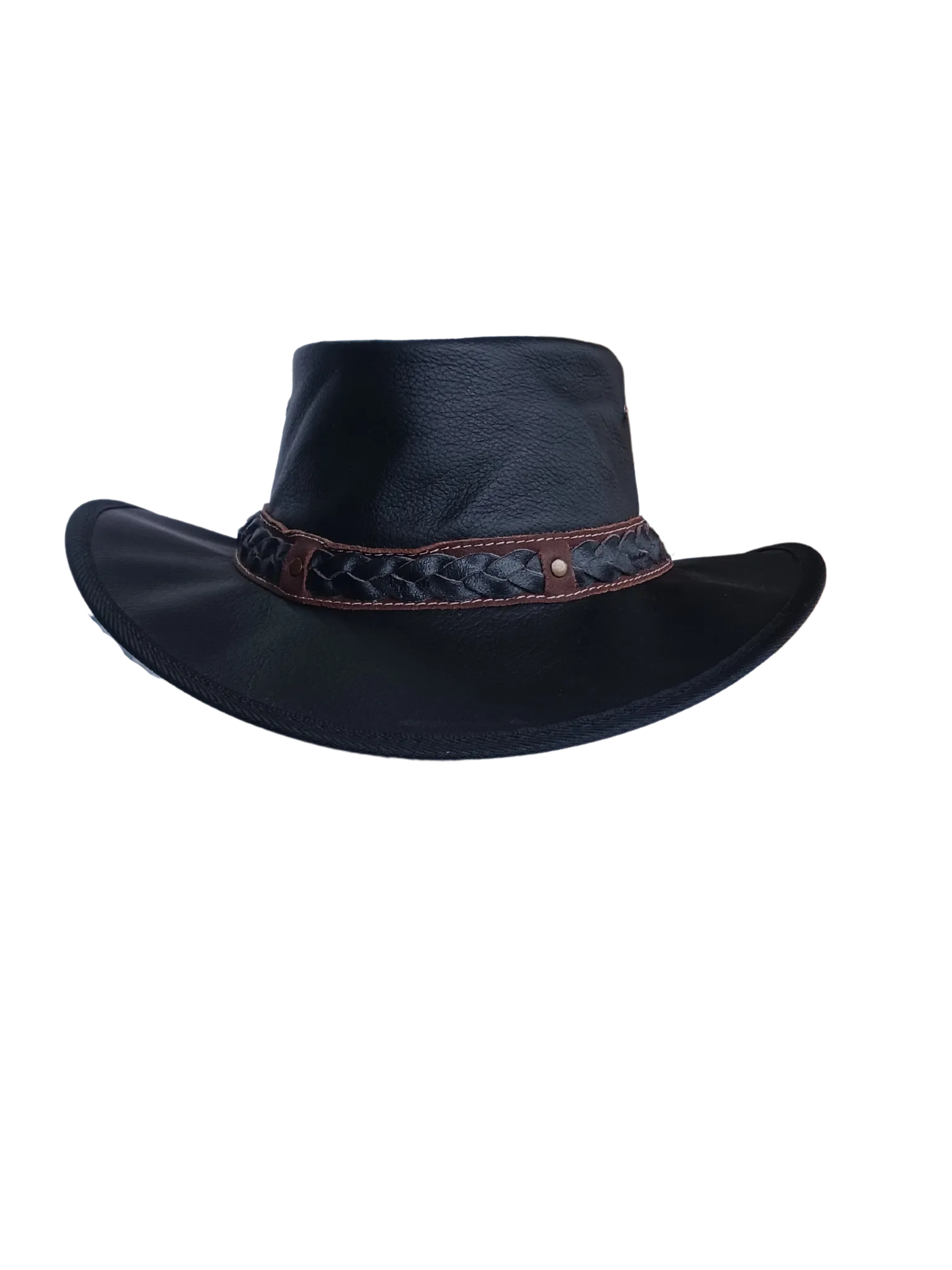 OUTBACK SURVIVAL GEAR - KANGAROO LEATHER HATS - BLACK K1113