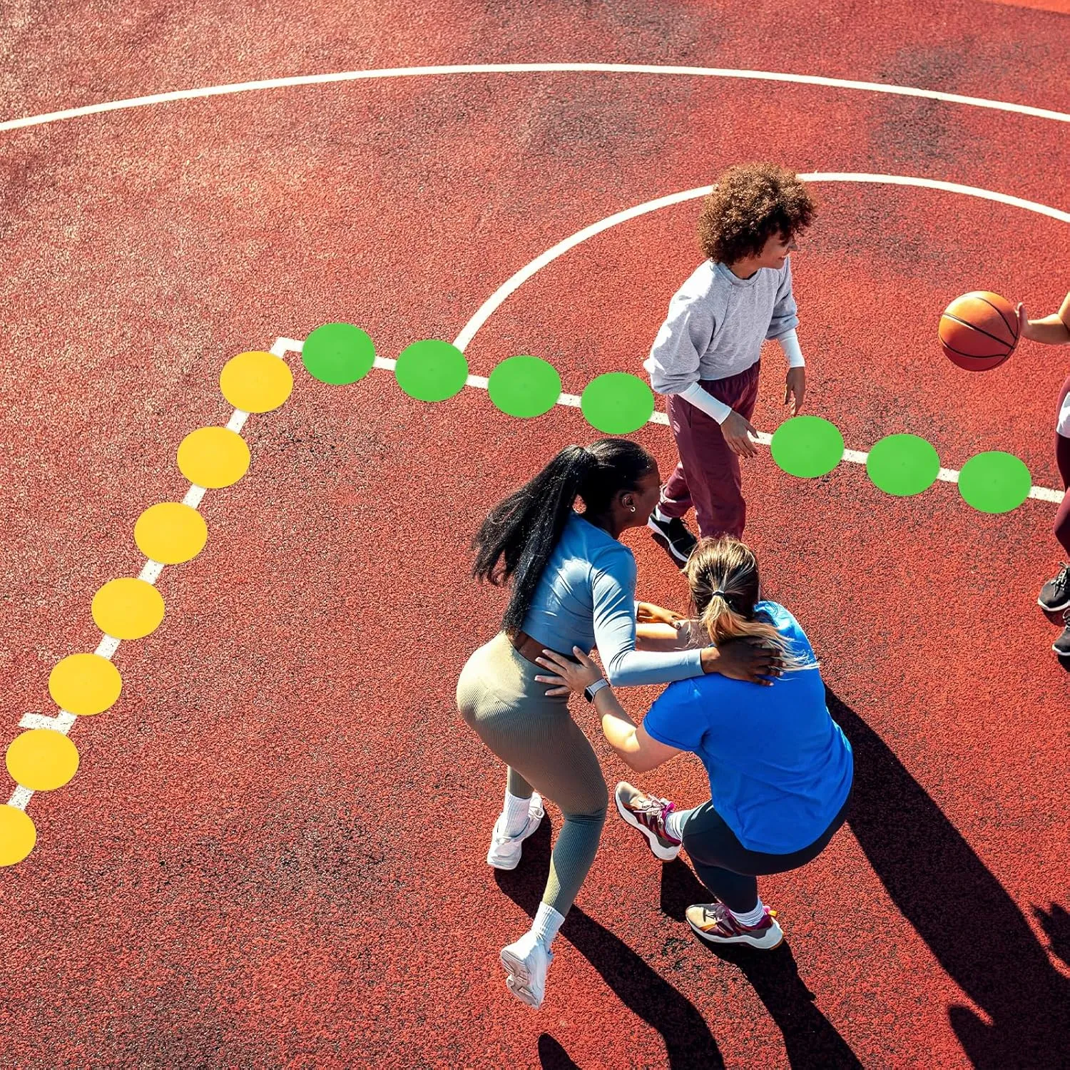 PATIKIL Spot Markers Non-Slip Floor Dots Agility Markers Flat Field Cones Poly Dots for Gym PE Speed Training Dance Soccer Basketball Sports