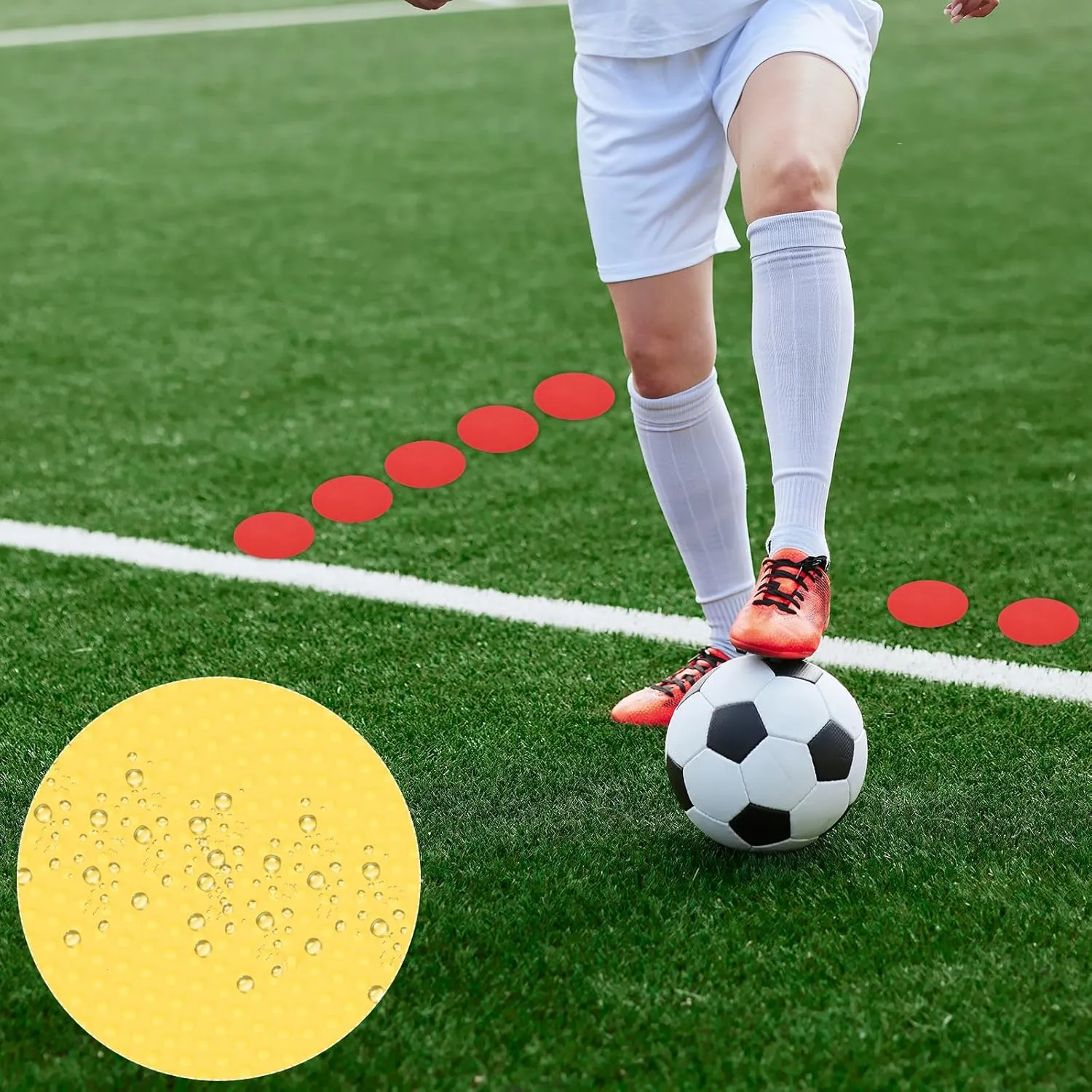 PATIKIL Spot Markers, Non-Slip Floor Dots Agility Markers Flat Field Cones Poly Dots