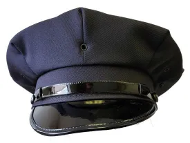 Police Cap / Police Hat / Deluxe / Cloth / 8 pt / Navy Blue