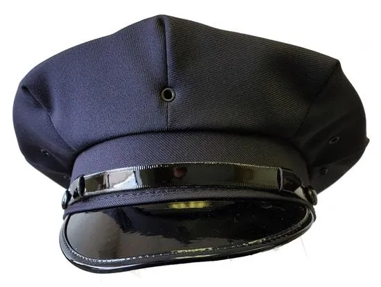 Police Cap / Police Hat / Deluxe / Cloth / 8 pt / Navy Blue