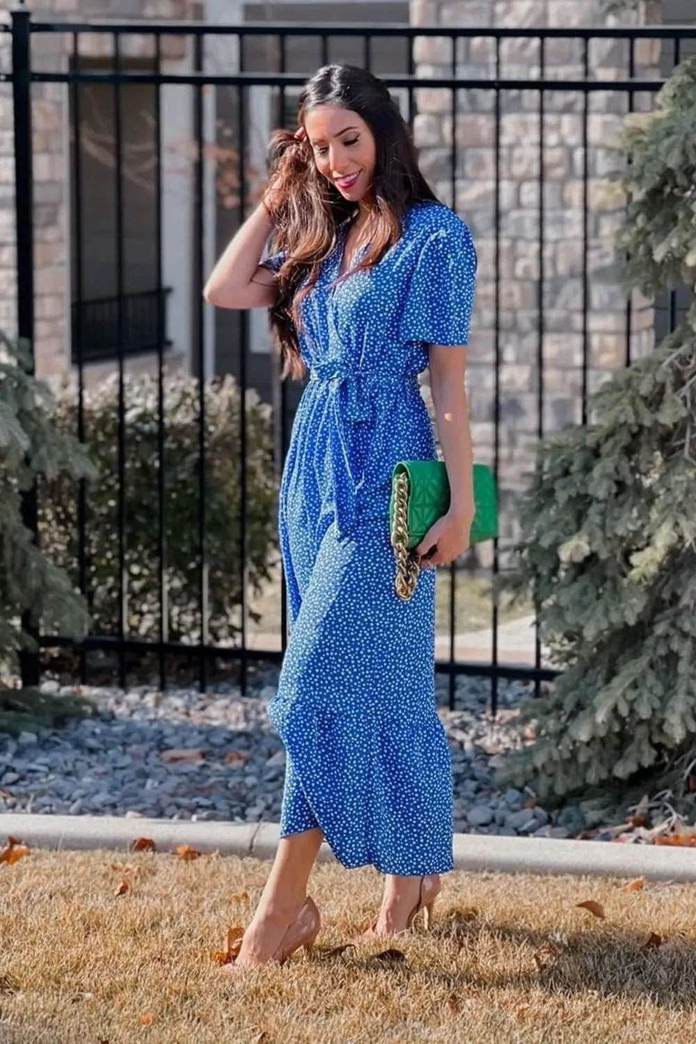 PRETTYGARDEN Women's Summer Floral Boho Maxi Dress Wrap Short Sleeve V Neck Ruffle A-Line Flowy Wedding Guest Long Dresses