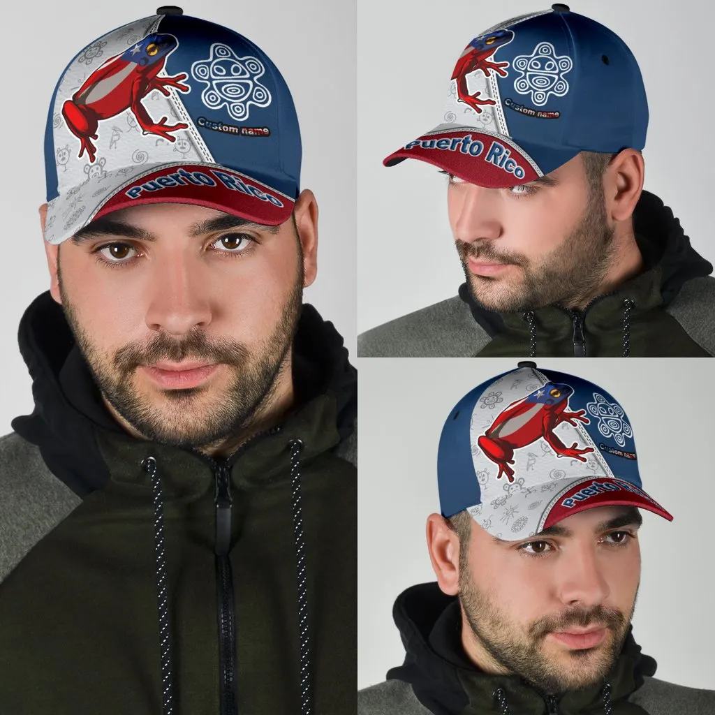 Puerto Rico Cap, Custom Name Puerto Rican Hat For Adults