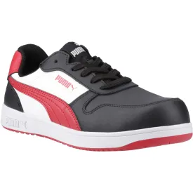 Puma Safety Frontcourt Low Trainer S3L Black / White / Red